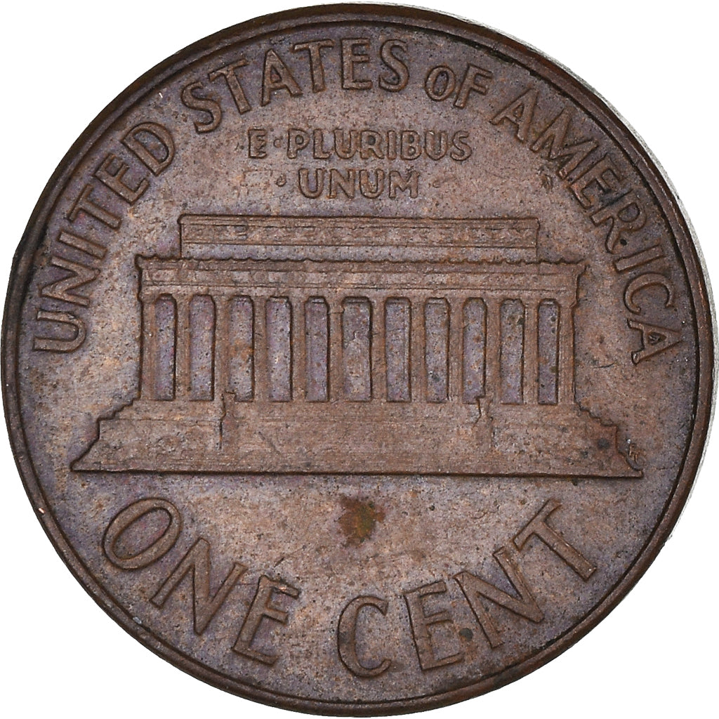 Coin, United States, Lincoln Cent, Cent, 1967, U.S. Mint, EF(40-45), Brass