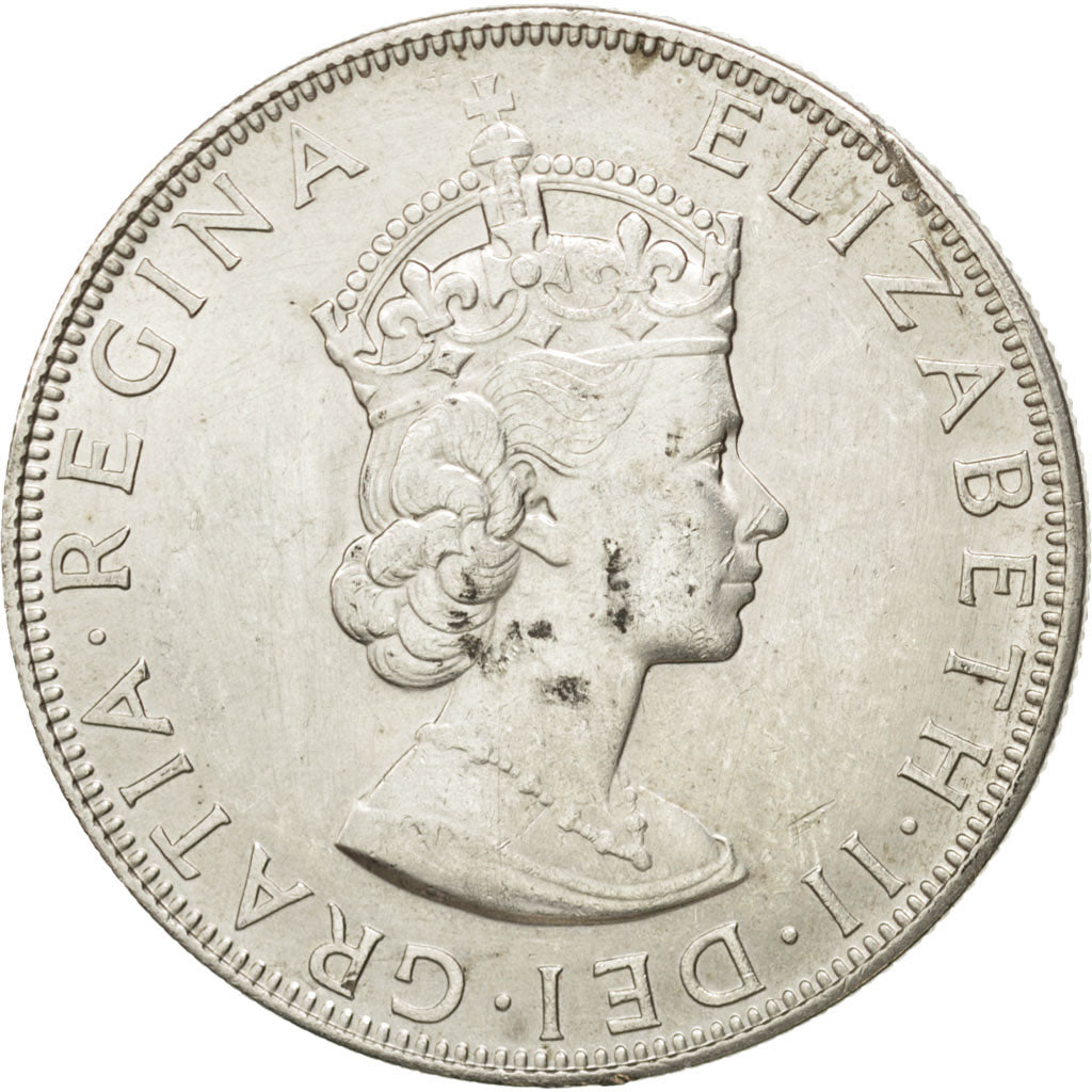BERMUDA, Crown, 1964, KM #14, AU(55-58), Silver, 36, 22.59