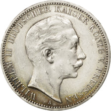 Coin, German States, PRUSSIA, Wilhelm II, 3 Mark, 1912, Berlin, AU(50-53)