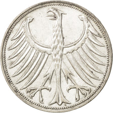 GERMANIA - REPUBBLICA FEDERALE, 5 Mark, 1951, Karlsruhe, BB+, Argento, KM:112.1