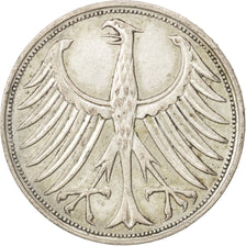GERMANIA - REPUBBLICA FEDERALE, 5 Mark, 1951, Hambourg, BB+, Argento, KM:112.1