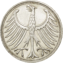 Coin, GERMANY - FEDERAL REPUBLIC, 5 Mark, 1957, Hambourg, AU(50-53), Silver