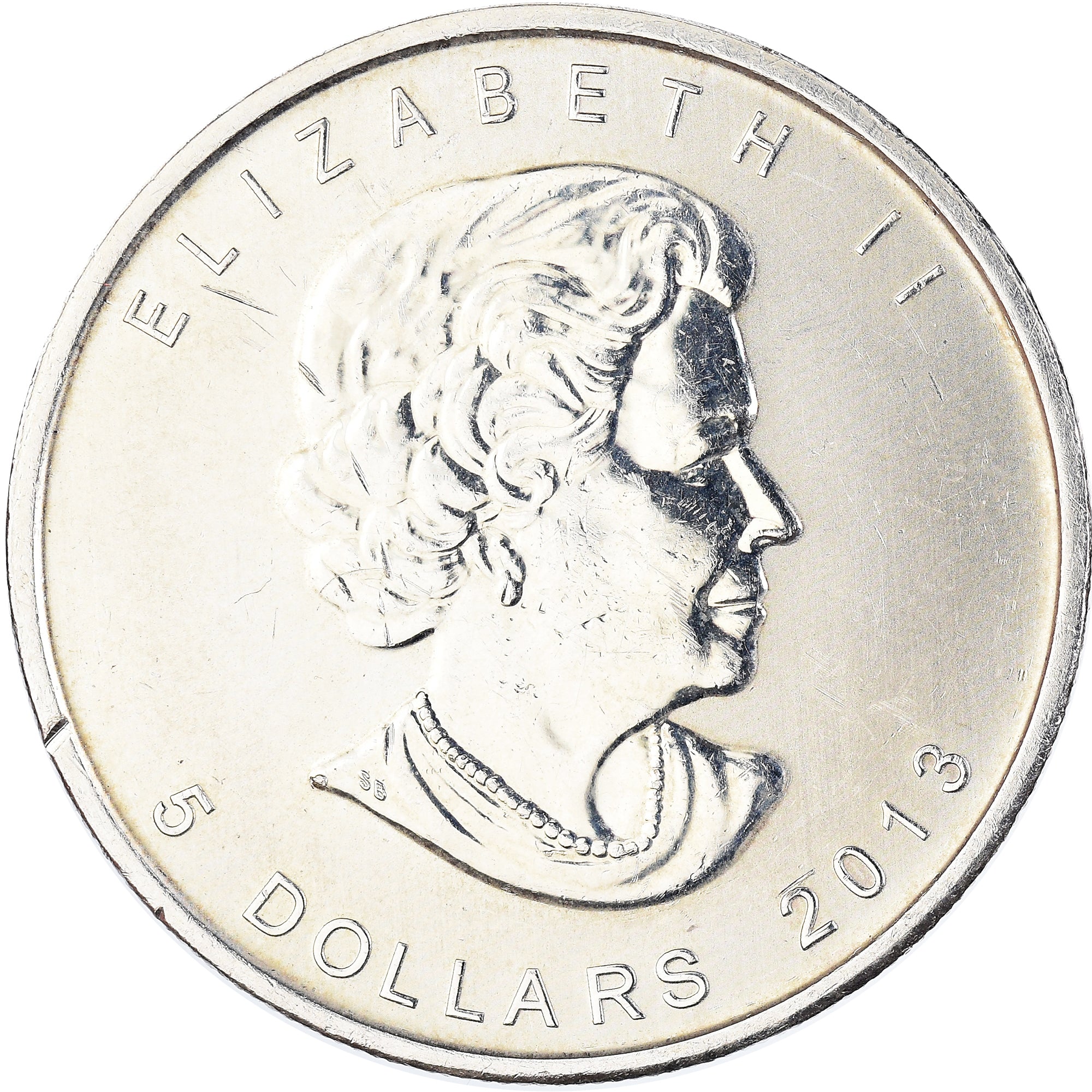 Coin, Canada, 5 Dollars, 2013, Maple Leaf, Slice Shock, AU(55-58), Silver