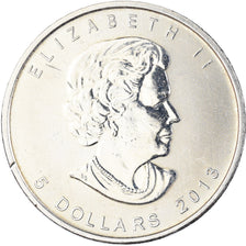 Coin, Canada, 5 Dollars, 2013, Maple Leaf, Slice Shock, AU(55-58), Silver