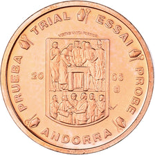 Andorra, Medal, 1 C, Essai Trial, 2003, Exonumia, MS(65-70), Copper