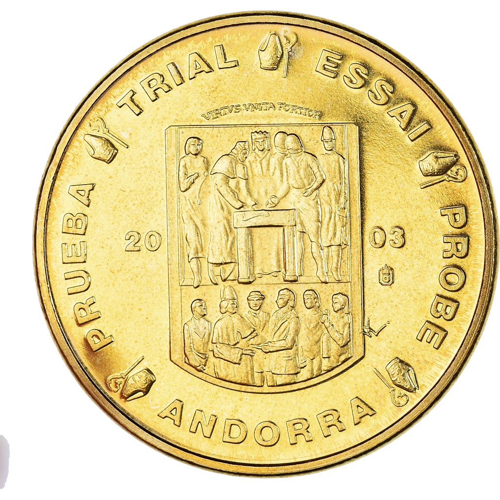 Andorre, Médaille, 20 C, Essai-Trial, 2003, Paranumismatique, FDC