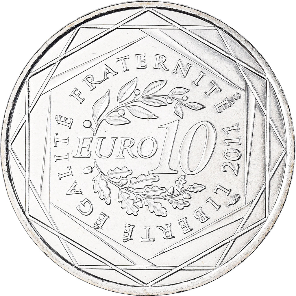 France, 10 Euro, Lorraine, 2011, Paris, MS(63), Silver, KM:1743