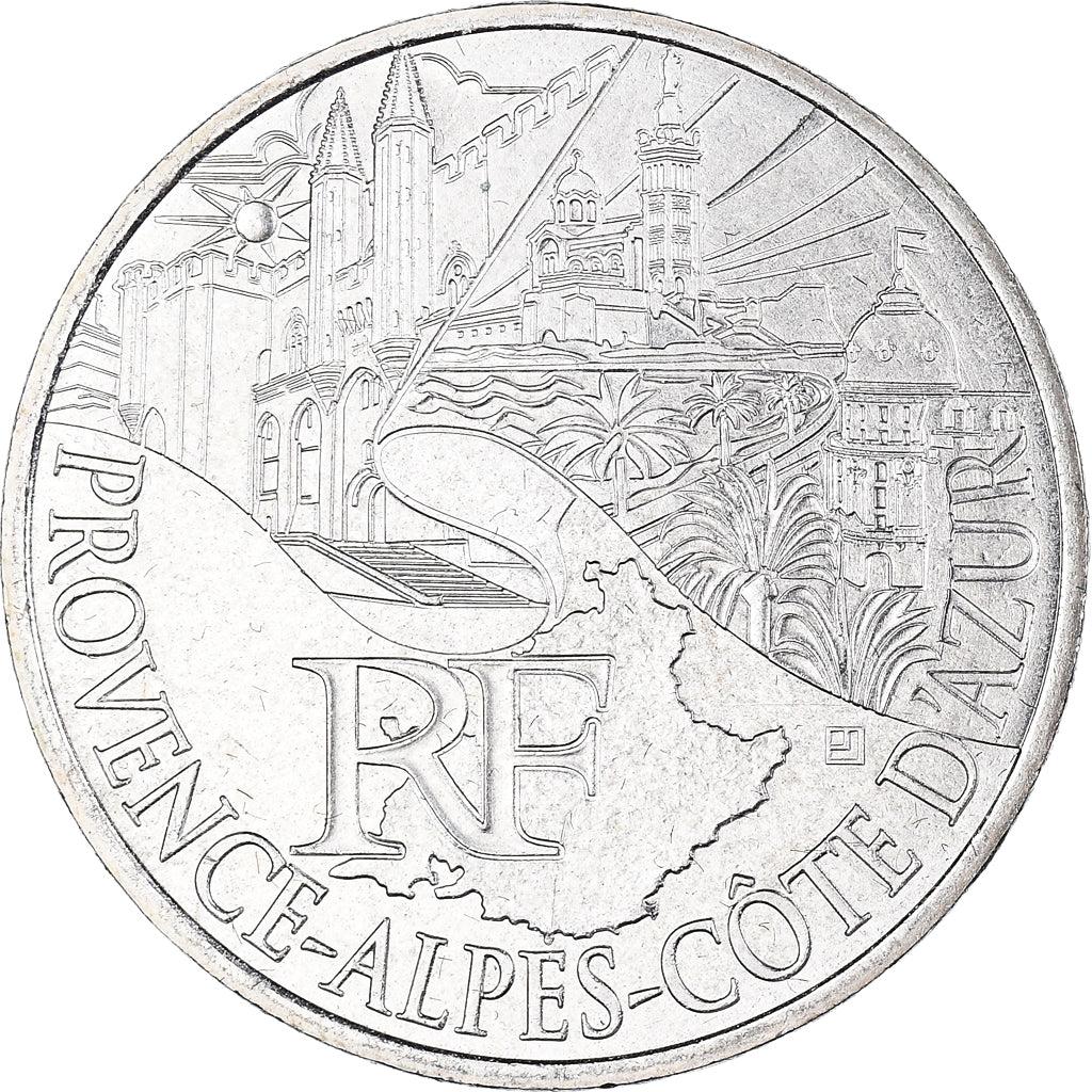 France, 10 Euro, 2011, Paris, Provence Alpes Côte d'Azur, FDC, Argent, KM:1749