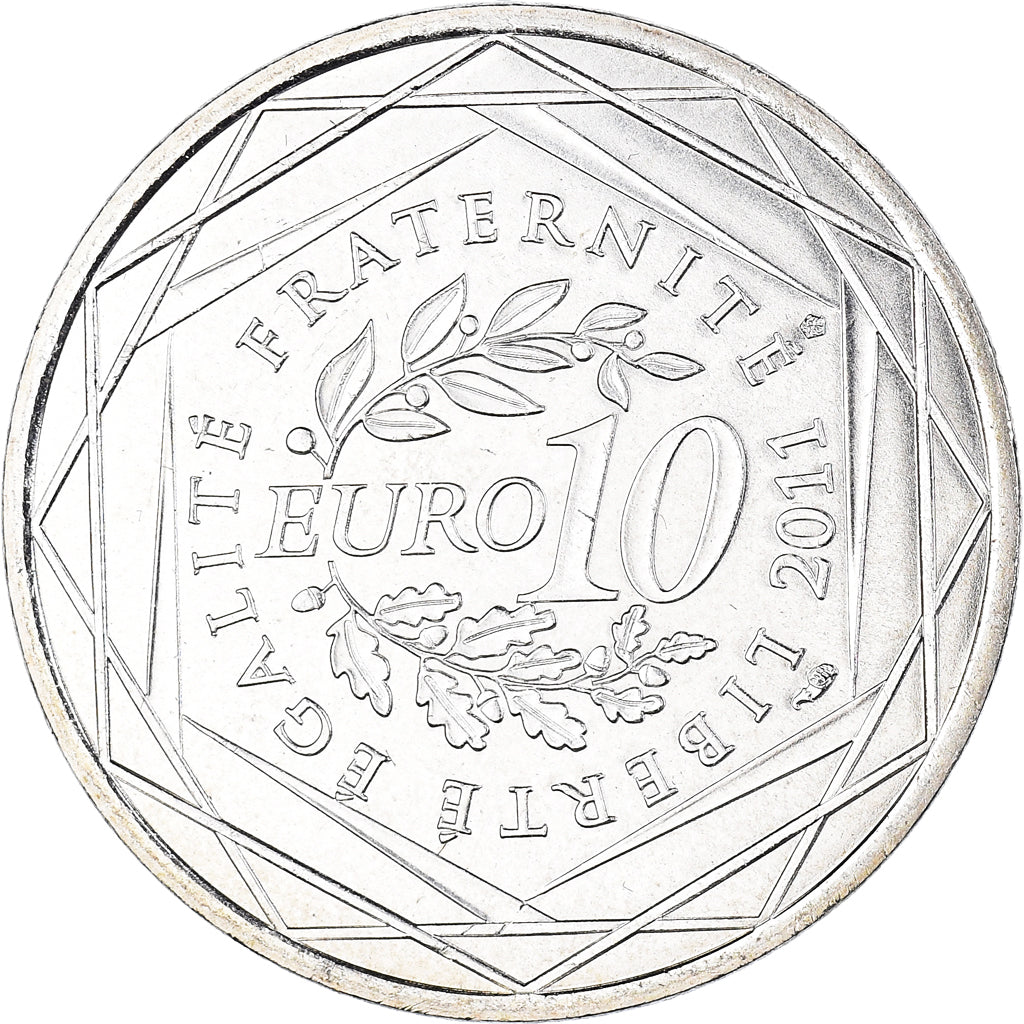France, 10 Euro, 2011, Paris, Provence Alpes Côte d'Azur, FDC, Argent, KM:1749