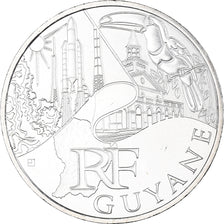 France, 10 Euro, 2011, Paris, Guyane, MS(63), Silver, KM:1736