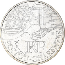 France, 10 Euro, 2011, Paris, Poitou-Charente, MS(63), Silver, KM:1748