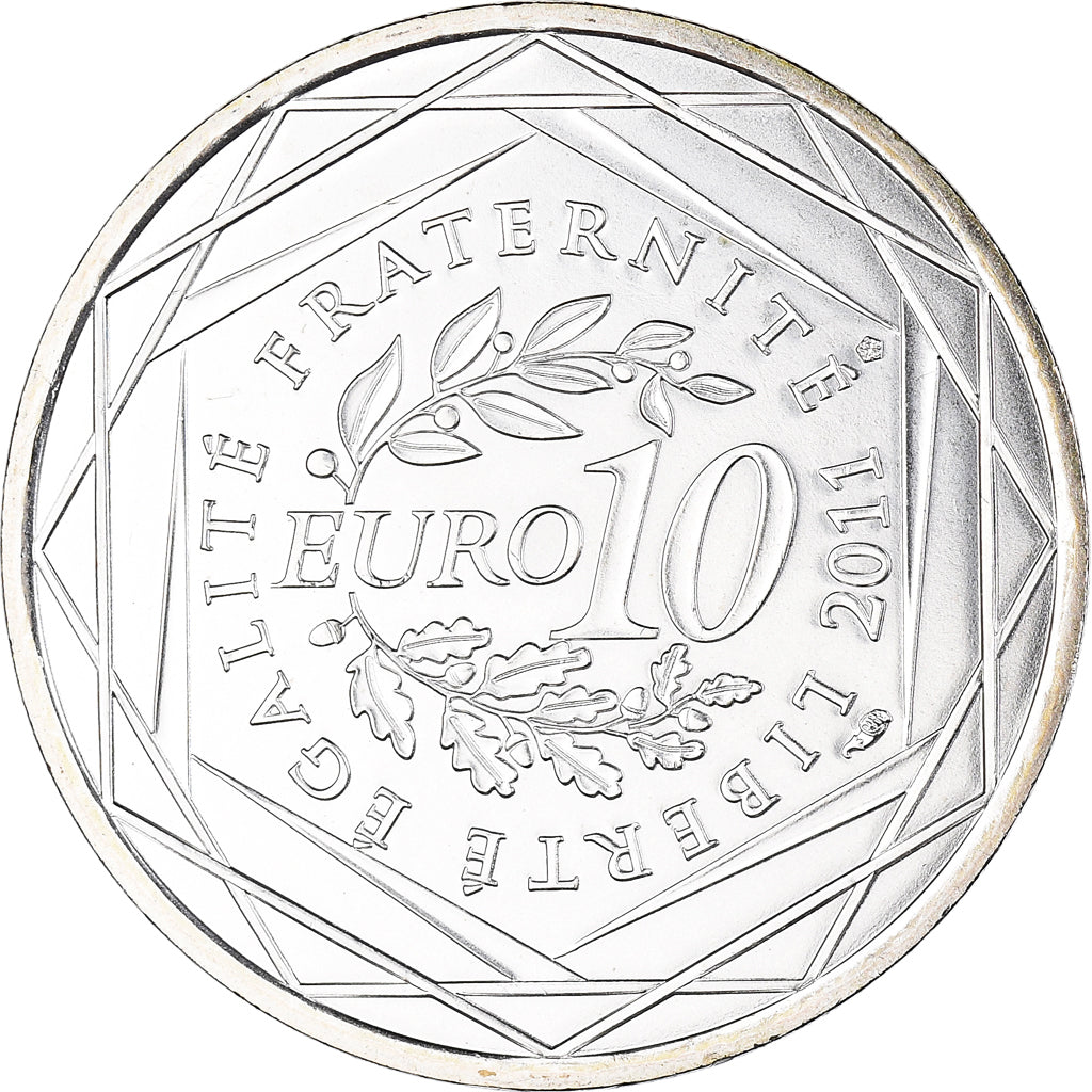 France, 10 Euro, 2011, Paris, Champagne-Ardenne, SPL, Argent, KM:1733