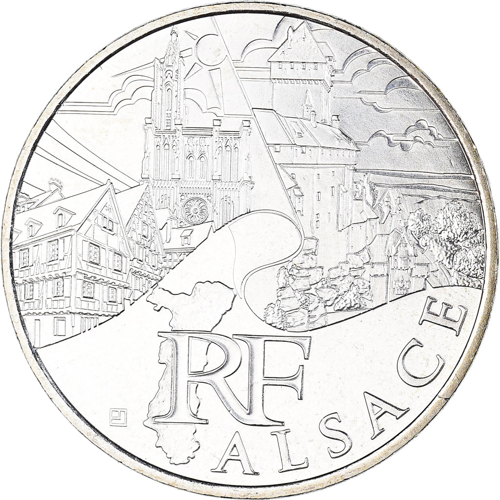France, 10 Euro, 2011, Paris, Alsace, MS(63), Silver, KM:1734