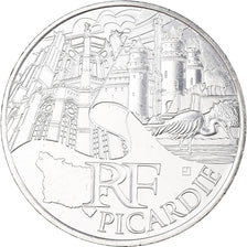 France, 10 Euro, 2011, Paris, Picardie, MS(63), Silver, KM:1747