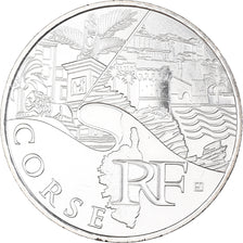 France, 10 Euro, 2011, Paris, Corse, MS(63), Silver, KM:1740