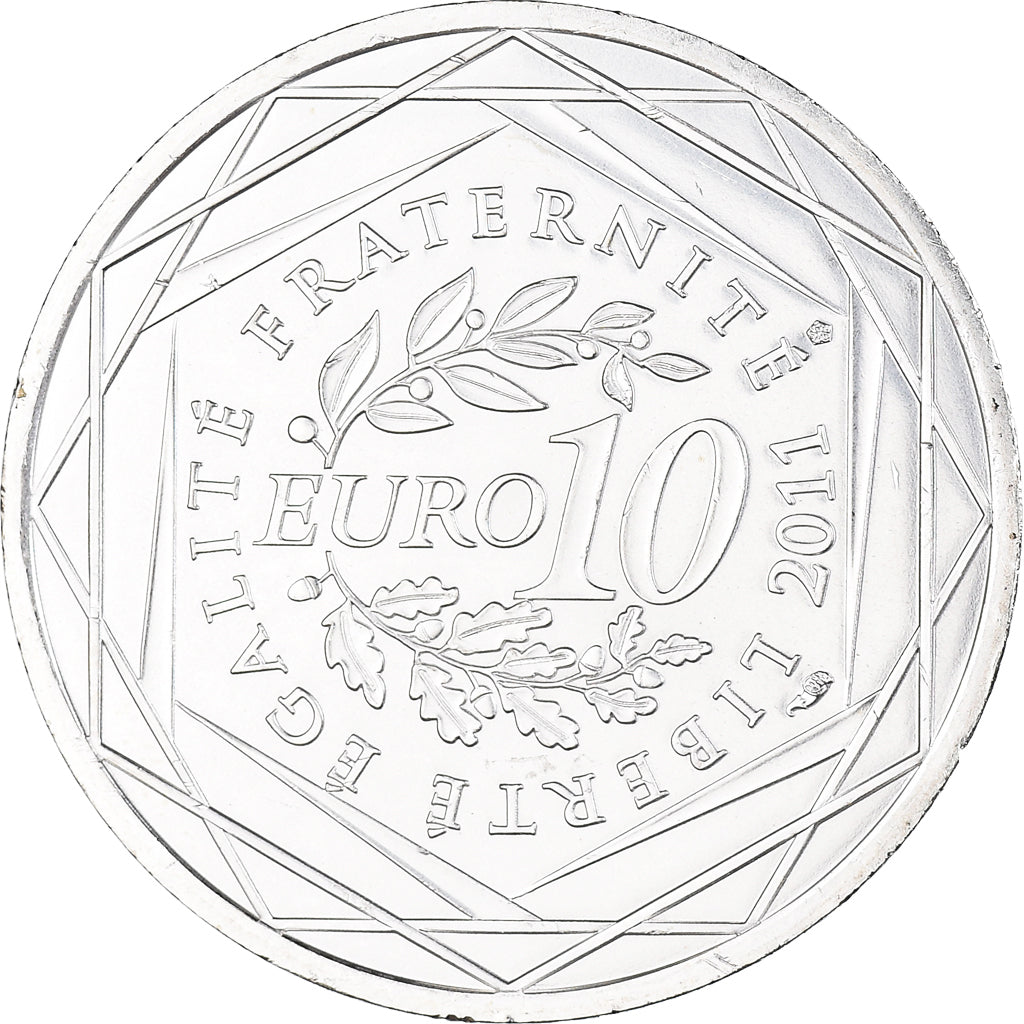 France, 10 Euro, 2011, Paris, Limousin, MS(63), Silver, KM:1742