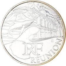 France, 10 Euro, 2011, Paris, Réunion, MS(63), Silver, KM:1750