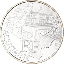 France, 10 Euro, 2011, Paris, Aquitaine, MS(63), Silver, KM:1727