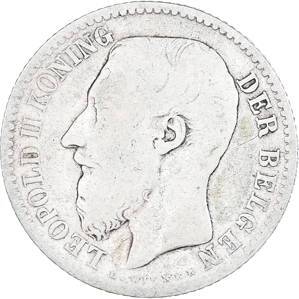 Coin, Belgium, Leopold II, Franc, 1886, F(12-15), Silver, KM:28.2