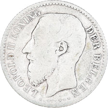 Coin, Belgium, Leopold II, Franc, 1886, F(12-15), Silver, KM:28.2