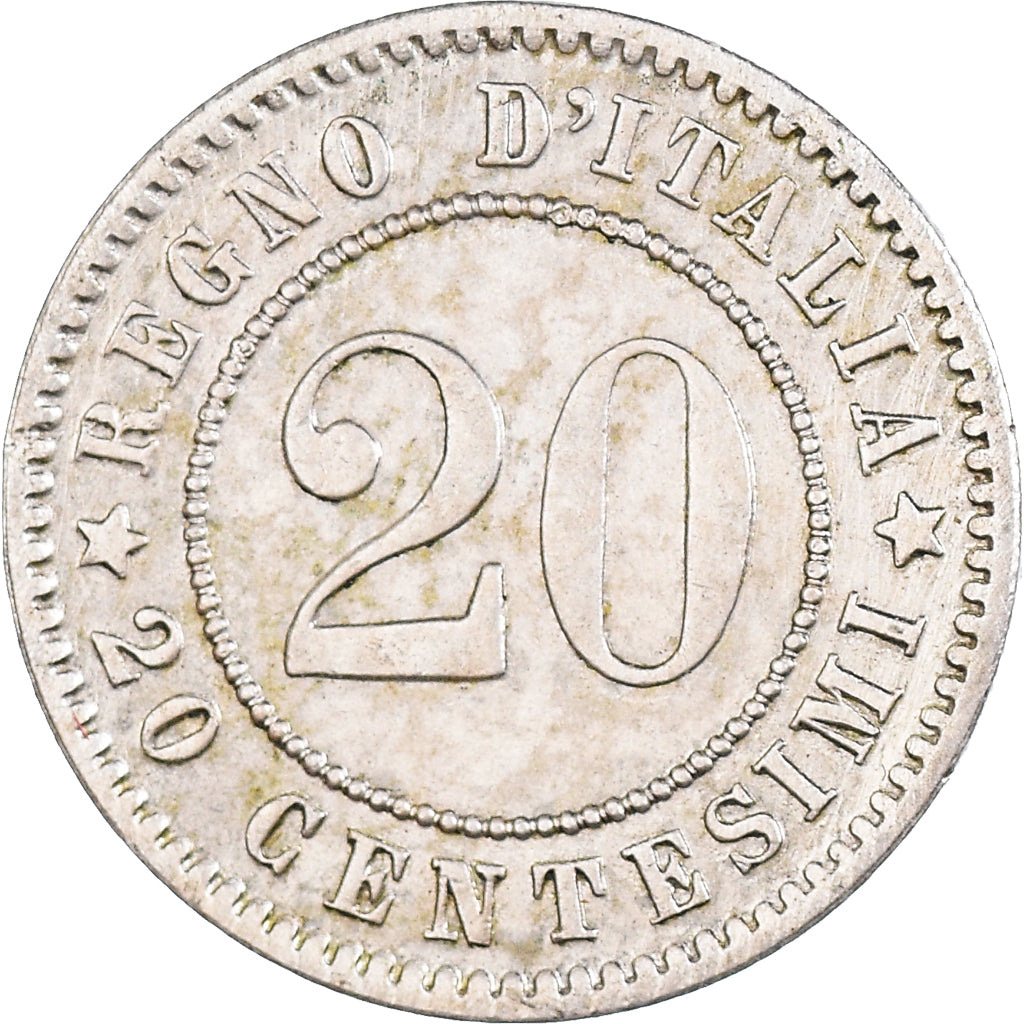 Coin, Italy, Umberto I, 20 Centesimi, 1894, Berlin, AU(50-53), Copper-nickel