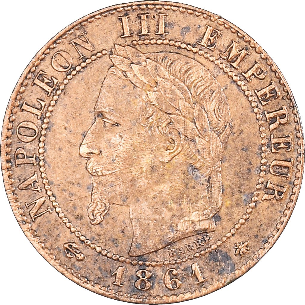 Munten, Frankrijk, Napoleon III, Napoléon III, Centime, 1861, Paris, ZF+