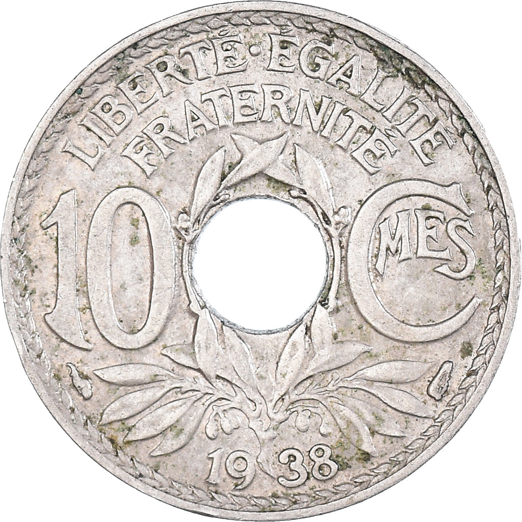 Coin, France, Lindauer, 10 Centimes, 1938, EF(40-45), Copper-nickel, KM:866a