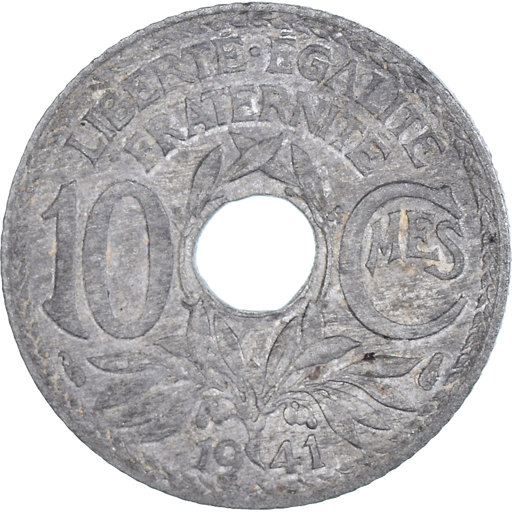 Monnaie, France, 10 Centimes, 1941, TB, Zinc, KM:895
