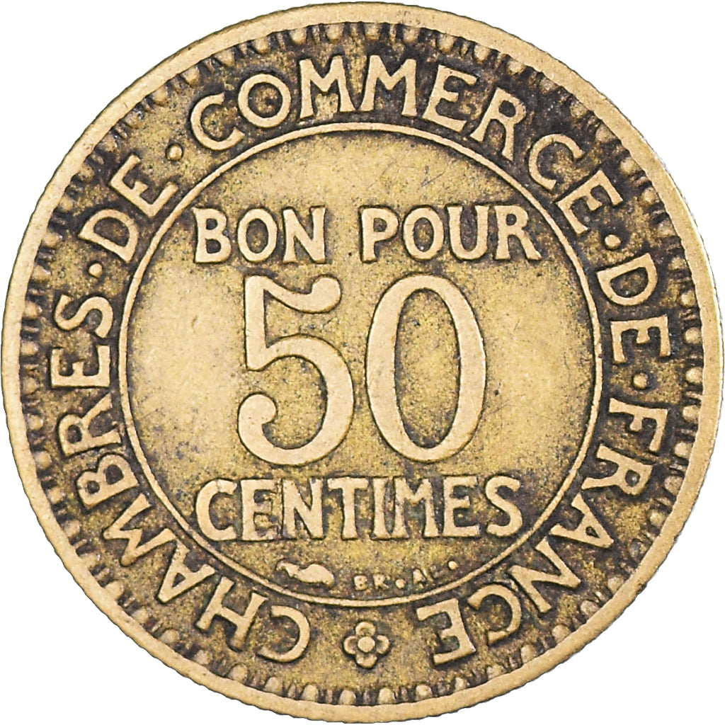 Coin, France, Chambre de commerce, 50 Centimes, 1921, VF(30-35)