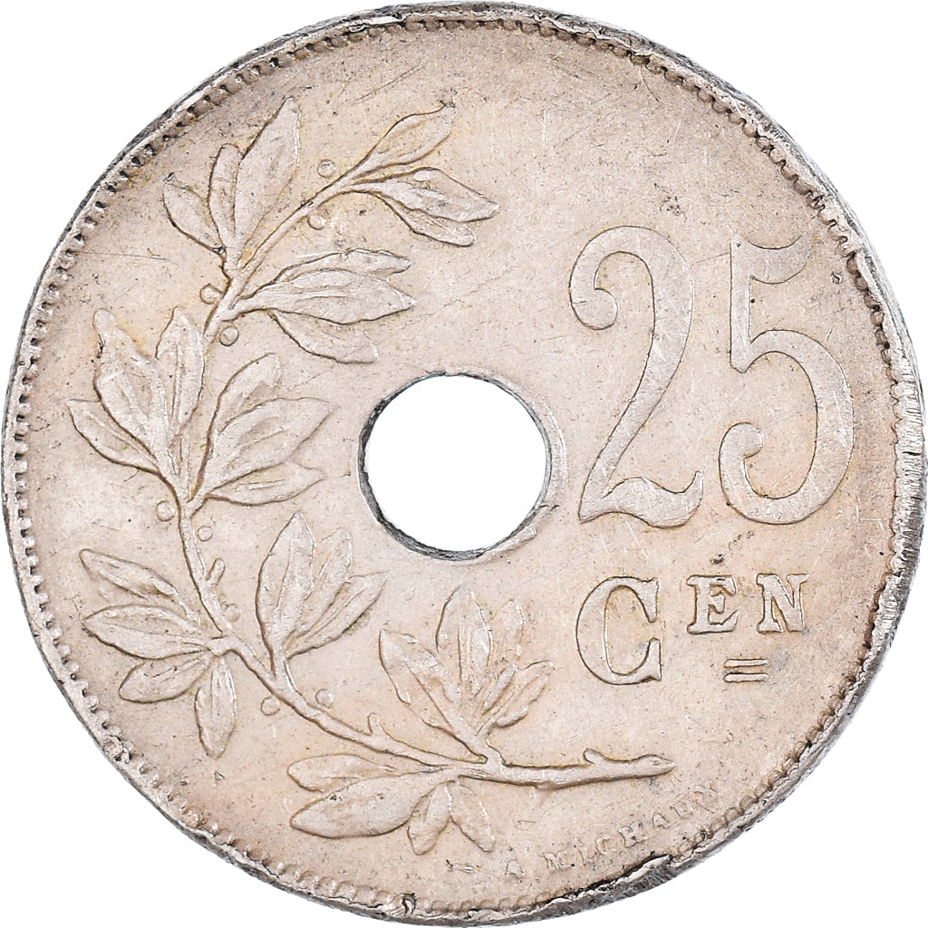 Coin, Belgium, 25 Centimes, 1927, VF(20-25), Copper-nickel, KM:69