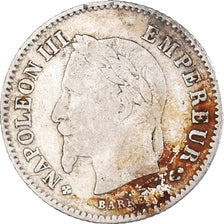 Moneta, Francia, Napoleon III, Napoléon III, 20 Centimes, 1868, Strasbourg, MB