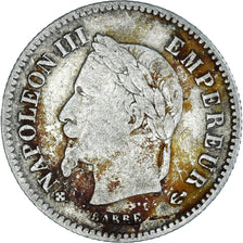 Moneta, Francia, Napoleon III, Napoléon III, 20 Centimes, 1867, Strasbourg, MB