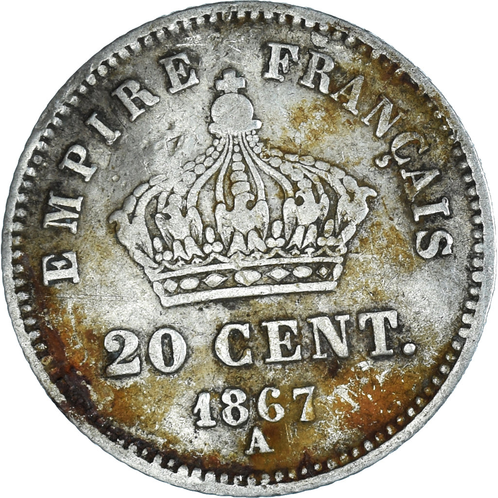 Münze, Frankreich, Napoleon III, Napoléon III, 20 Centimes, 1867, Paris, SGE+
