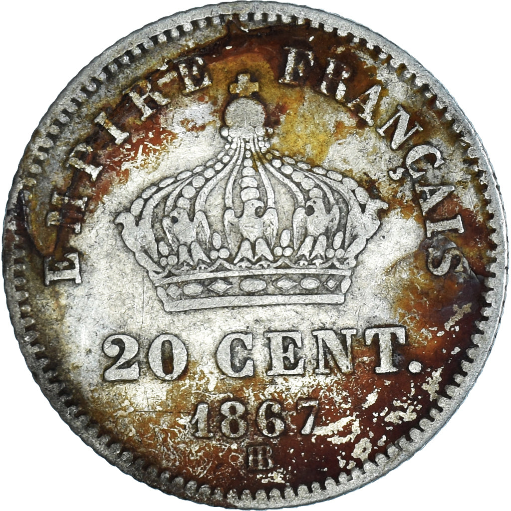 Coin, France, Napoleon III, Napoléon III, 20 Centimes, 1867, Strasbourg