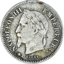 Moneta, Francia, Napoleon III, Napoléon III, 20 Centimes, 1867, Paris, MB+