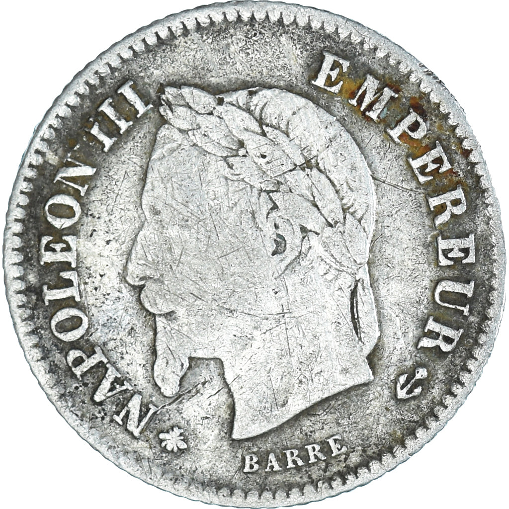 Coin, France, Napoleon III, Napoléon III, 20 Centimes, 1867, Paris, VF(20-25)