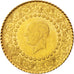 TURKEY, 25 Kurush, 1969, KM #870, AU(55-58), Gold, 1.77