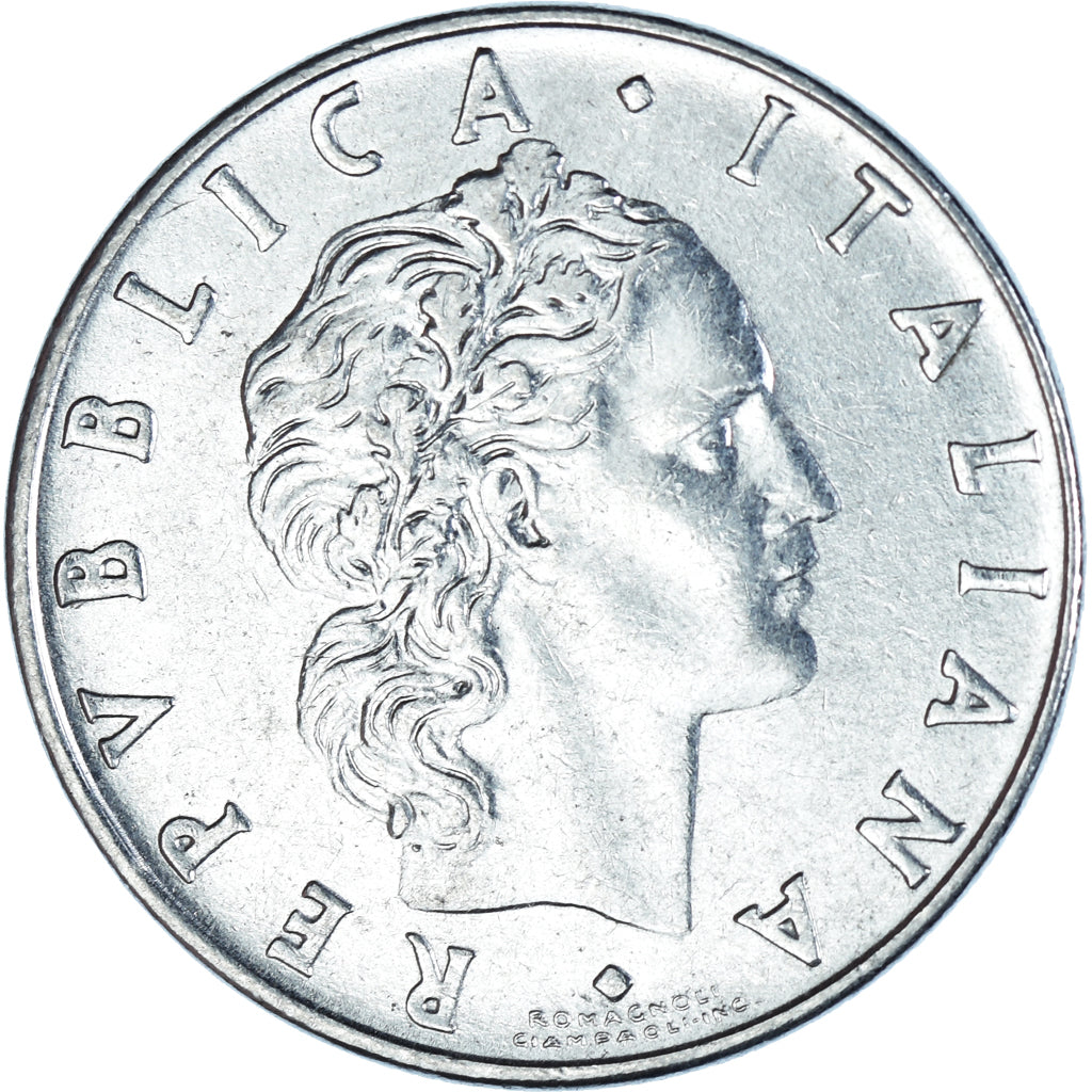 Coin, Italy, 50 Lire, 1972, Rome, EF(40-45), Stainless Steel, KM:95.1