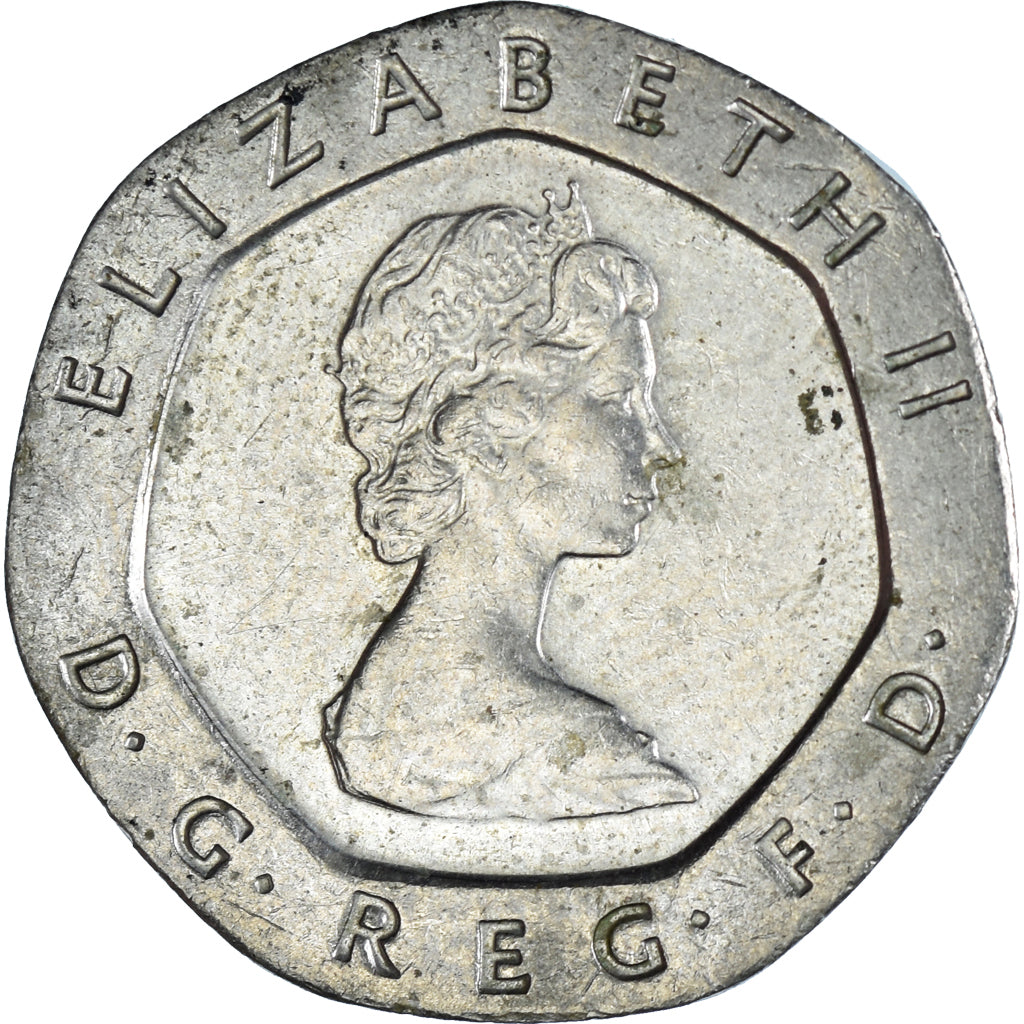 Moneda, Gran Bretaña, Elizabeth II, 20 Pence, 1983, MBC+, Cobre - níquel