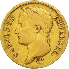 FRANCE, Napoléon I, 40 Francs, 1811, Paris, KM #696.1, VF(20-25), Gold, Gadoury 