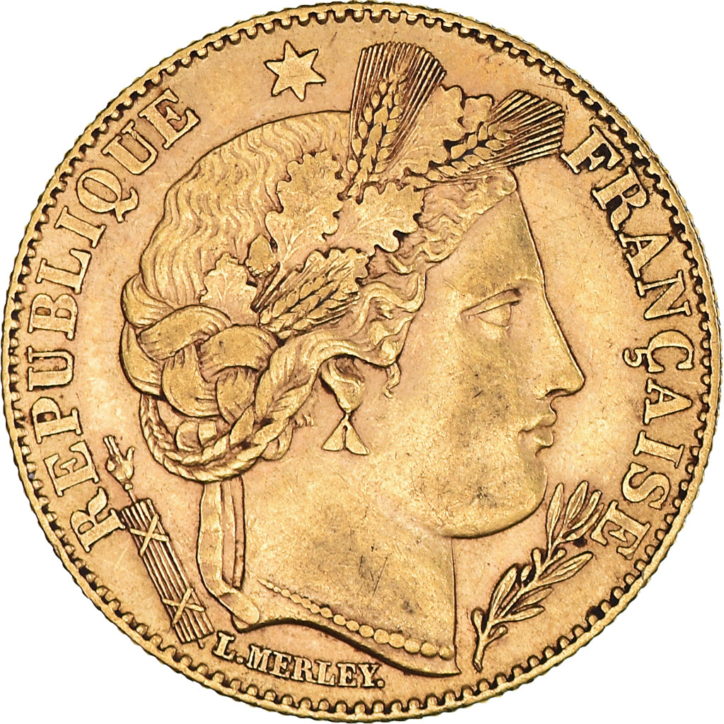 Coin, France, Cérès, 10 Francs, 1899, Paris, MS(60-62), Gold, KM:830