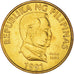 Coin, Philippines, 25 Sentimos, 1991, MS(63), Brass, KM:241.2