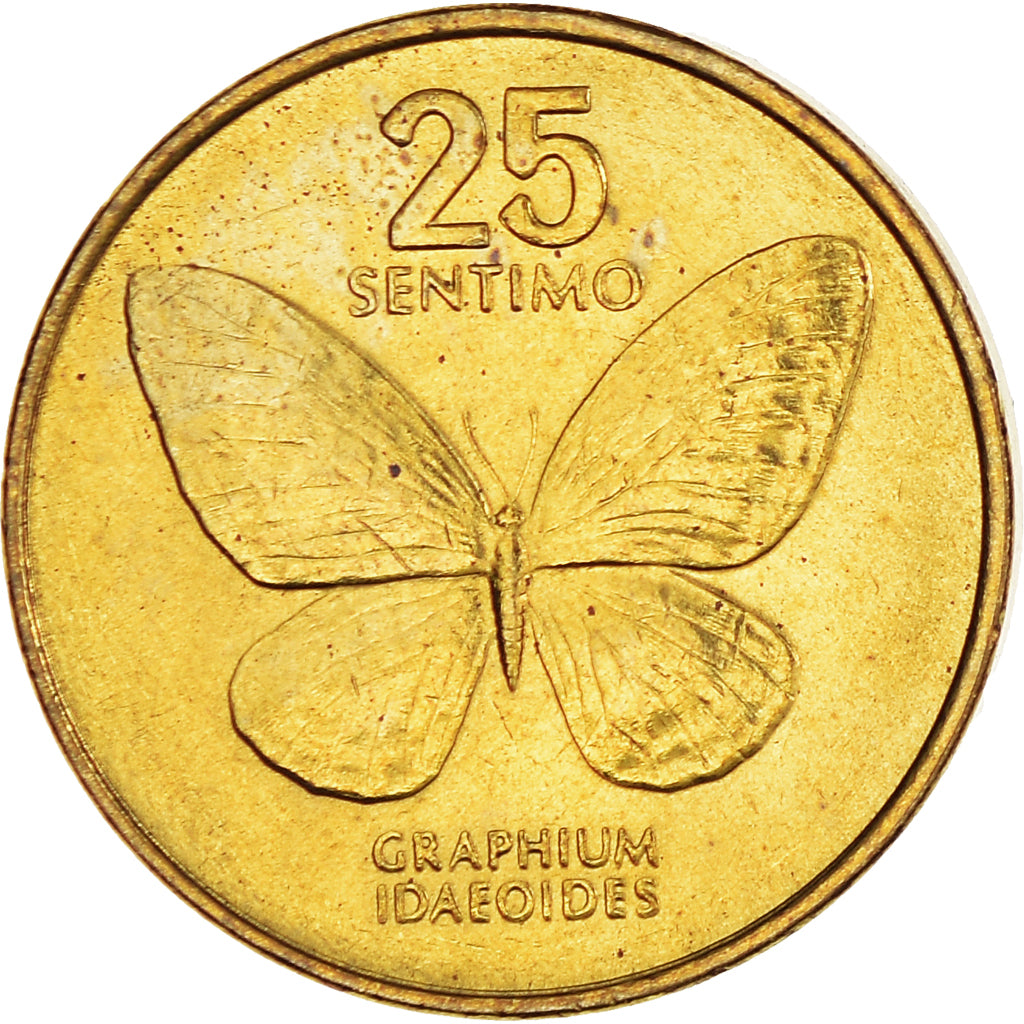 Coin, Philippines, 25 Sentimos, 1991, MS(63), Brass, KM:241.2