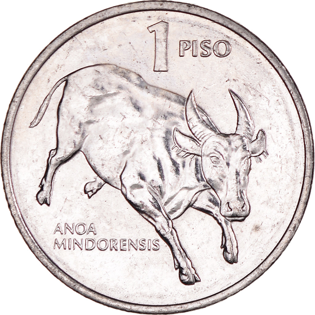 Coin, Philippines, Piso, 1992, MS(63), Stainless Steel, KM:243.2