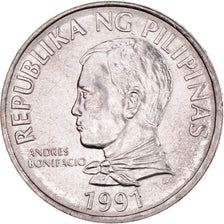Coin, Philippines, 2 Piso, 1991, MS(63), Stainless Steel, KM:258