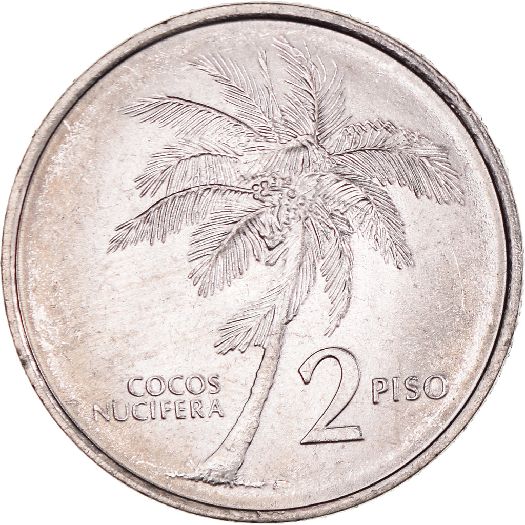 Coin, Philippines, 2 Piso, 1991, MS(63), Stainless Steel, KM:258