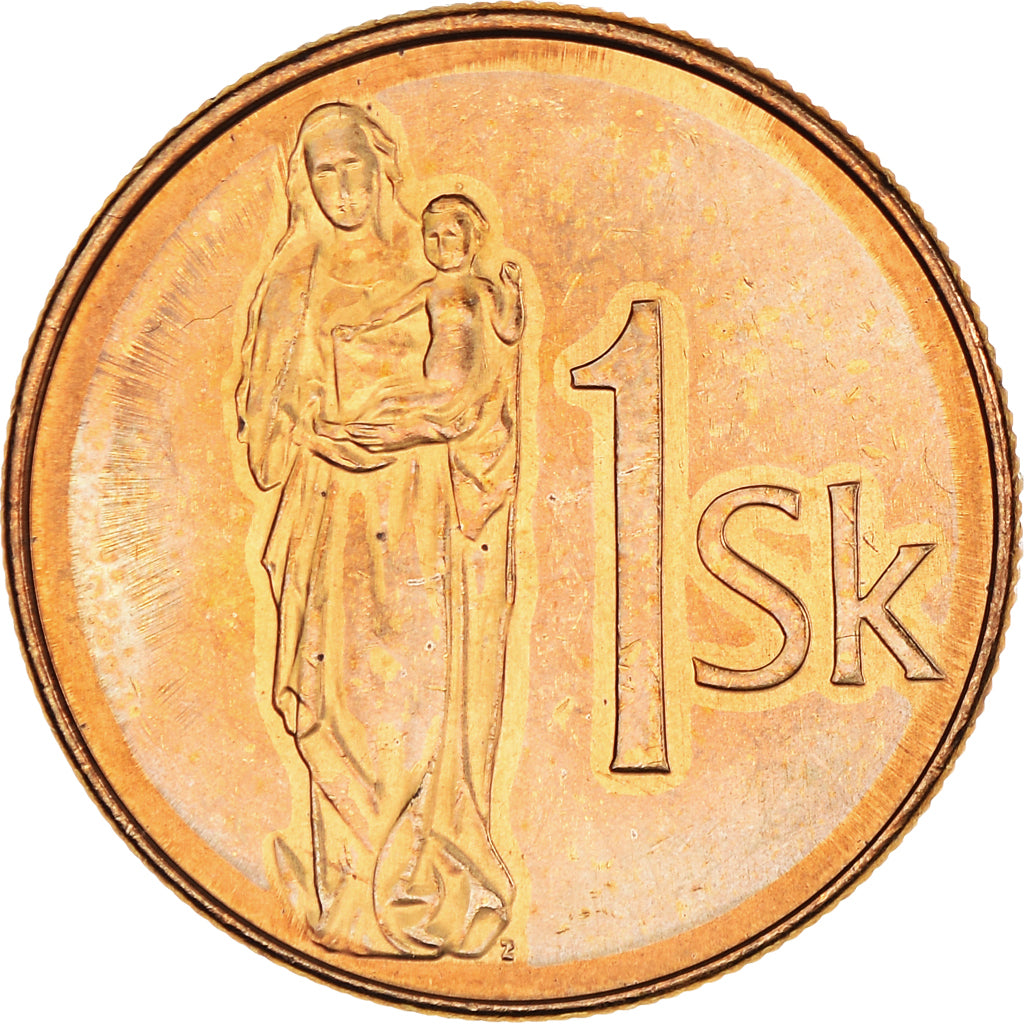 Coin, Slovakia, Koruna, 2005, MS(64), Bronze Plated Steel, KM:12