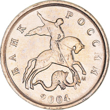 Moneta, Russia, Kopek, 2004, MS(64), Miedź-Nikiel platerowany stalą, KM:600