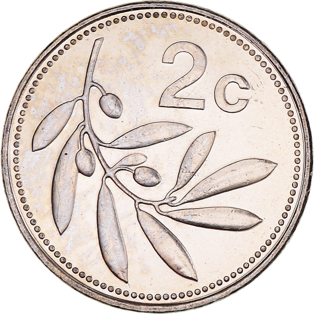 Coin, Malta, 2 Cents, 2004, MS(64), Nickel