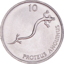 Coin, Slovenia, 10 Stotinov, 1993, MS(64), Aluminum, KM:7